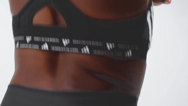 Negro Top Deportivo de Entrenamiento Aeroreact 3 Tiras Soporte Ligero