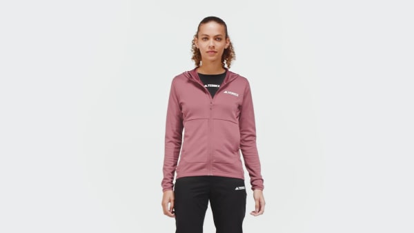 Granate CAMPERA CON CAPUCHA TERREX XPERIOR TELA FLEECE GROSOR BAJO
