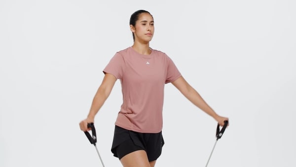 สีชมพู เสื้อยืด Designed for Training