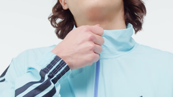 Azul Jaqueta em Malha Essentials Três Listras