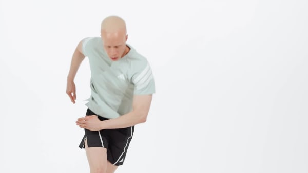 Grau Icon 3-Streifen T-Shirt