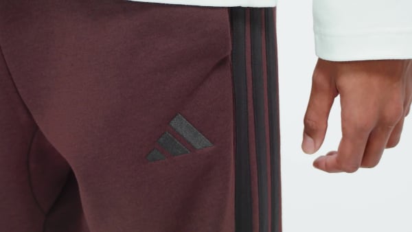 Essentials 3-Stripes Open Hem Fleece Pants