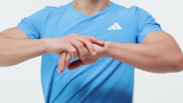 Azul Playera Adizero Running