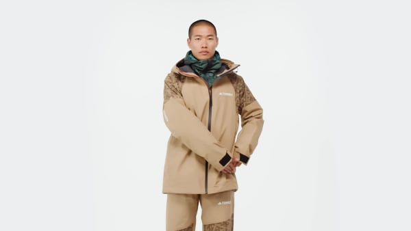 hnědá Bunda Terrex Xperior Hybrid PRIMEKNIT CLIMAPROOF+