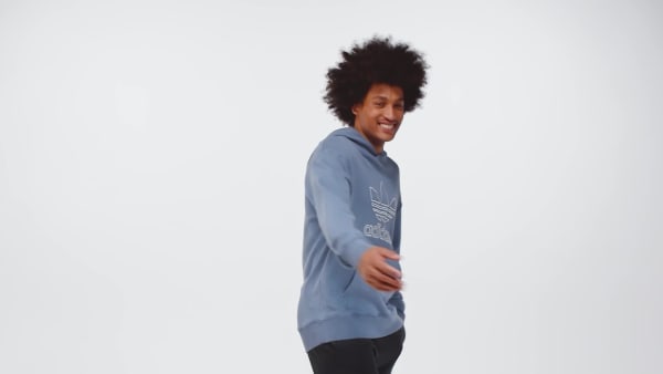 Blau Adicolor Outline Trefoil Hoodie