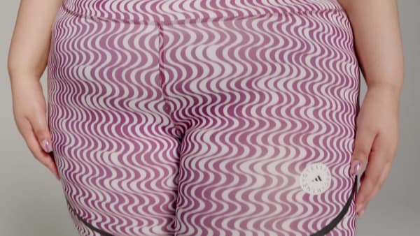 bílá Cyklistické legíny adidas by Stella McCartney TruePurpose Printed – plus size QY850
