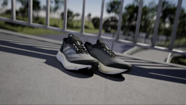 Schwarz Adizero Boston 12 Laufschuh