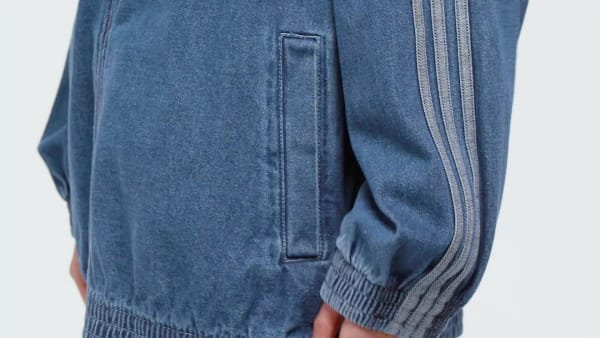 Azul Chaqueta deportiva de tejido denim Adicolor Adilenium