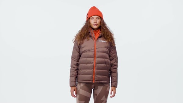 Brun Terrex Xperior CLIMAWARM+ dunjakke med hætte