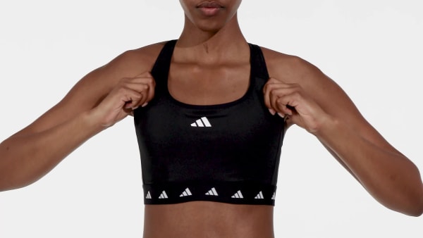Czerń Powerreact Training Medium-Support Techfit Bra I6419