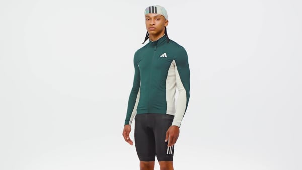Verde Camisola de Ciclismo de Manga Comprida 3-Stripes Tempo