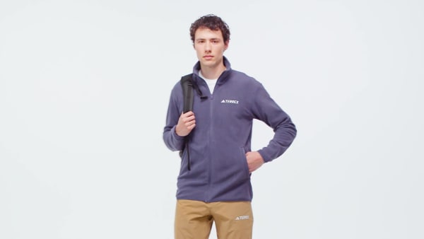 Azul Chaqueta de felpa con cremallera Multi Essentials