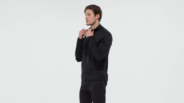 adidas Lightweight COLD.RDY Quarter-Zip Sweatshirt - Black | adidas UK