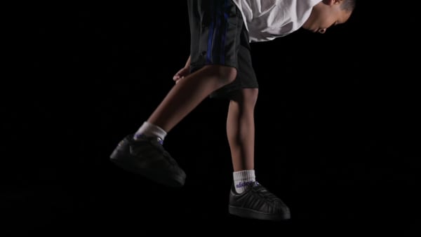Black Superstar LED Lights Comfort Closure Shoes