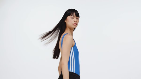 Blue Adicolor 3-Stripes Swimsuit