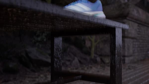 Blau Adizero Boston 13 Schuh