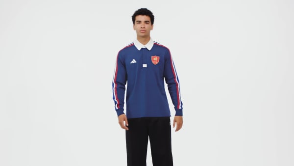 Bleu Maillot manches longues Culture Équipe de France Rugby