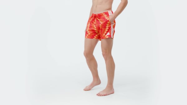 Oransje Football-Inspired Graphic 5-Inch Badeshorts