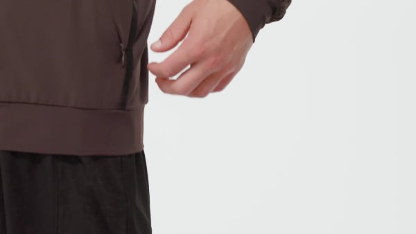 Kahverengi D4T WORKOUT TAM BOY FERMUARLI KAPÜŞONLU ÜST