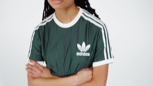 Verde Camiseta Adicolor Pinstripe 3 bandas