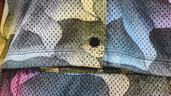 Preto Camisa Estampada Malha Elástica Summer Tiro