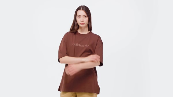 Marron Camiseta holgada Essentials Linear