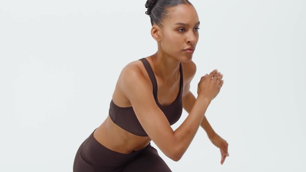 Castanho Sutiã de Desporto de Sustentação Elevada Optime Workout