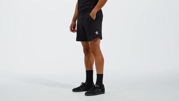 Black All Blacks Essentials Waffle Shorts