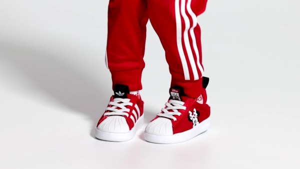 Red ADIDAS DISNEY MICKEY MOUSE adiFOM SUPERSTAR 360 SHOES