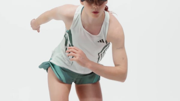 Bianco Canotta Adizero Archive da Corsa Singlet