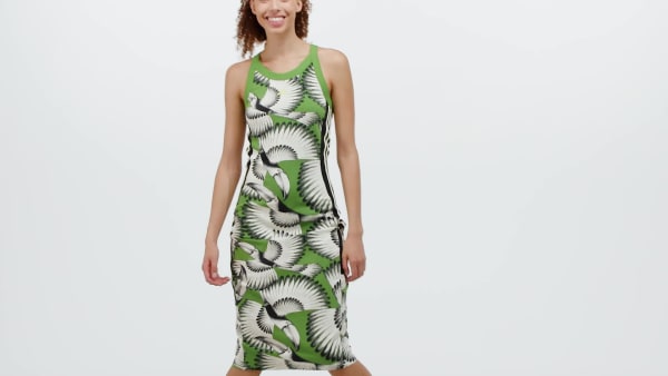 Weiss adidas x FARM Premium Kleid