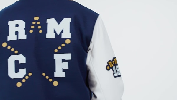 สีน้ำเงิน เสื้อแจ็คเก็ต Real Madrid VRCT