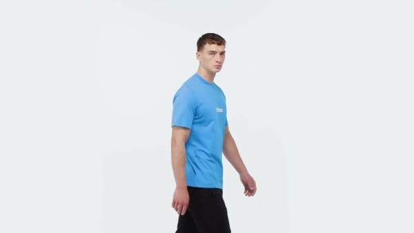 Blue Essentials Linear Single Jersey Tee