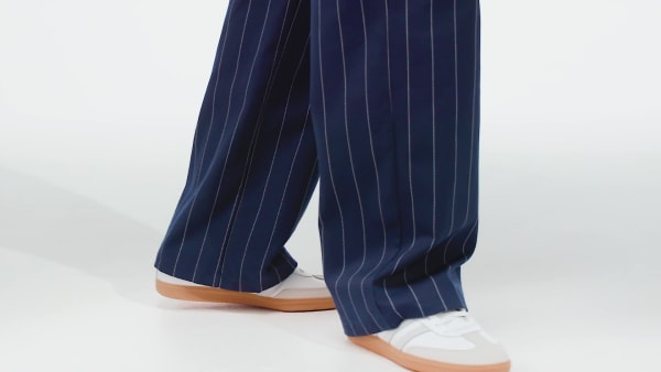 Blue Pinstripe Twill Loose Pants