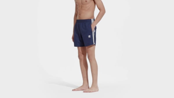 Niebieski Originals Adicolor 3-Stripes Swim Shorts