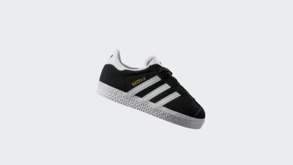 Preto Tênis Gazelle Comfort Closure Cadarço Elástico Infantil