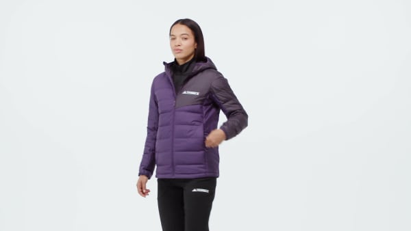 Lila Terrex Multi Light Down CLIMAWARM Kapuzenjacke
