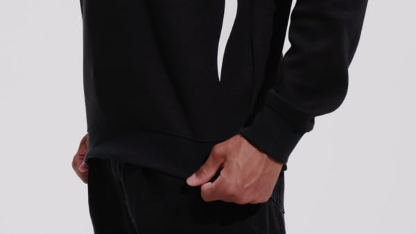 Black Colorblock Quarter Zip Sweatshirt