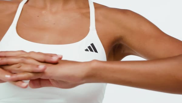 ホワイト Optime エッセンシャルズ ワークアウト ライトサポート ブラ