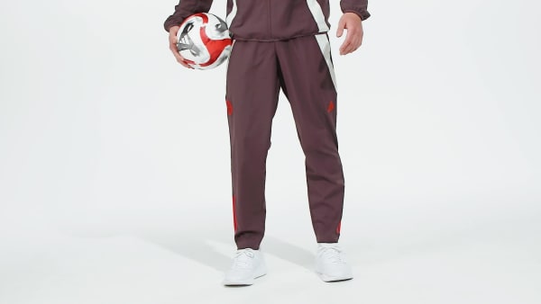 Burgundy FC Bayern Tiro 24 Presentation Tracksuit Bottoms