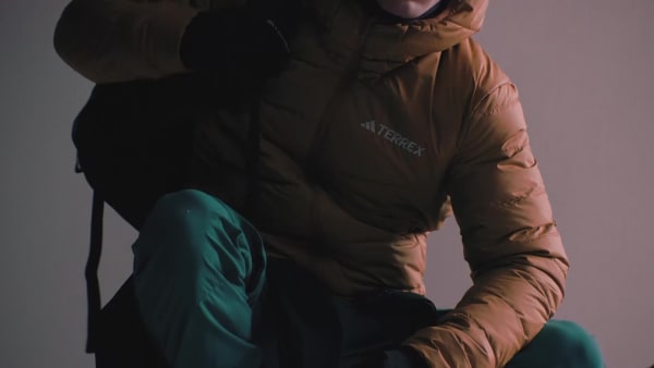 hnědá Lehká bunda s kapucí CLIMAWARM Terrex Multi