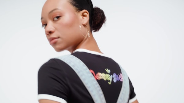 cierna Tričko s úzkym strihom a grafikou adidas x Jeremy Scott
