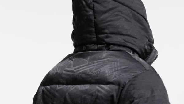 Czerń adidas Rekive Down Regen Hooded Puffer Jacket NQ364