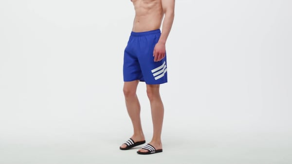 Bleu Short de bain 3 bandes 20,3 cm