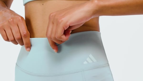 Verde Leggings Curtas com 3 Riscas Optime Workout