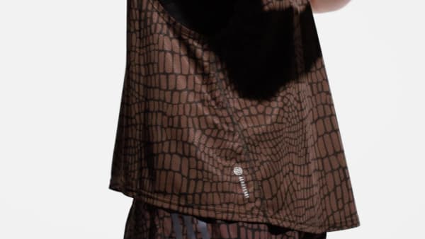 Zwart Run Icons Crocodile Print Running Tanktop JG906