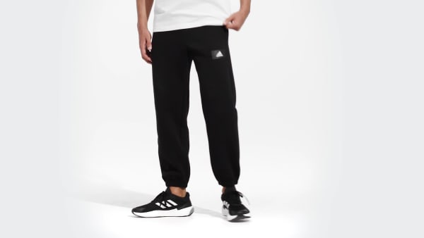 cerná Sportovní kalhoty Essentials FeelVivid Cotton Fleece Straight Leg HY636