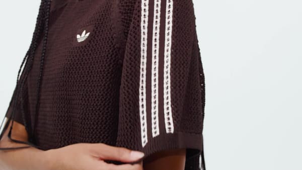 Brown KNITTED CROCHET DRESS