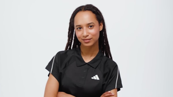 Sort Stadium 3-Stripes tennisinspireret jacquard polo-t-shirt