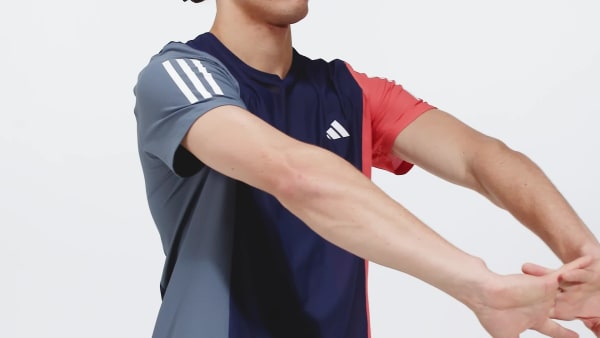 adidas Own The Run Colorblock Tee Blue adidas India